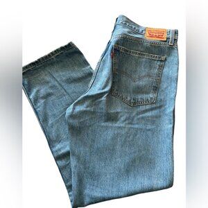 Levi Strauss & Co. Womens Low Pro Straight Jeans High Rise Whisker Blue Size 31